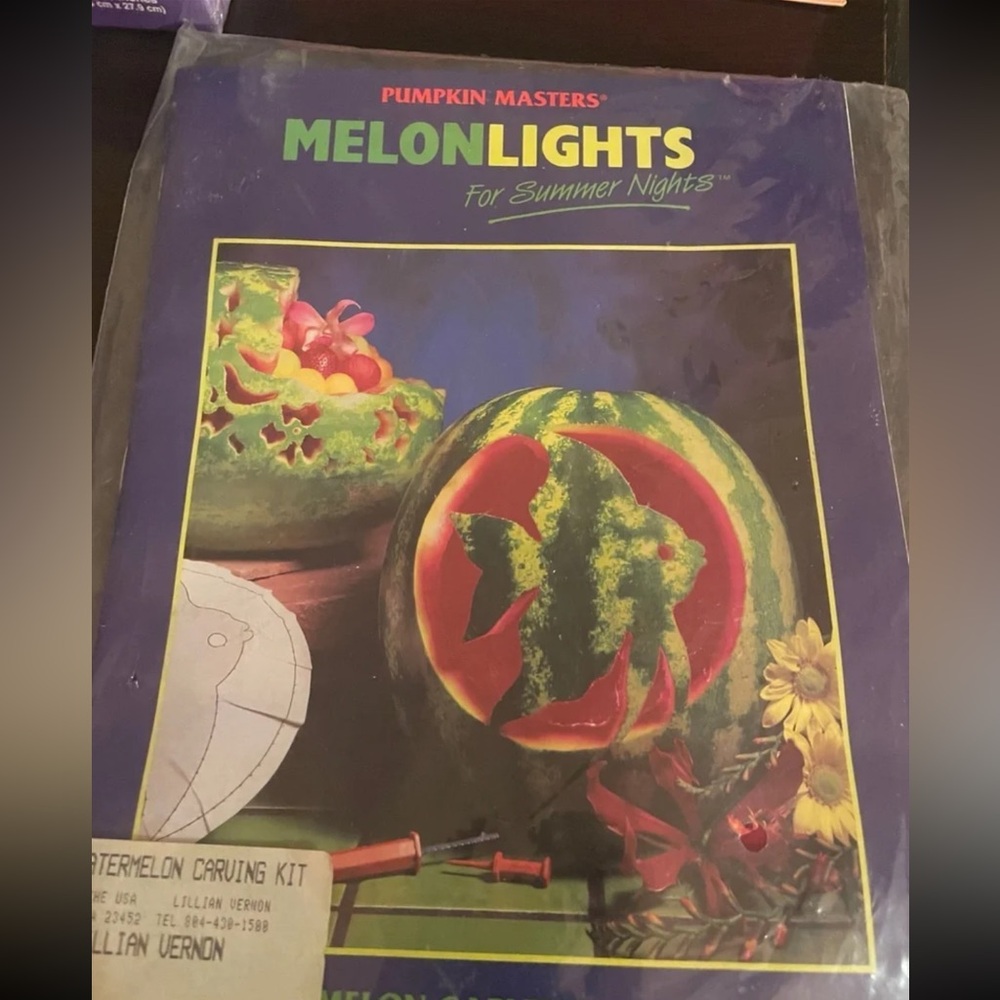 Lillian Vernon Watermelon / Pumpkin Carving Kit Entertaining Fruit Melon NEW NIP
